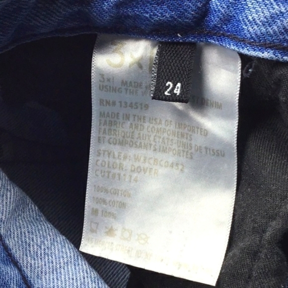 3x1 Higher Ground Crop Boyfriend Jeans in Dover Size 24 - Picture 8 of 13